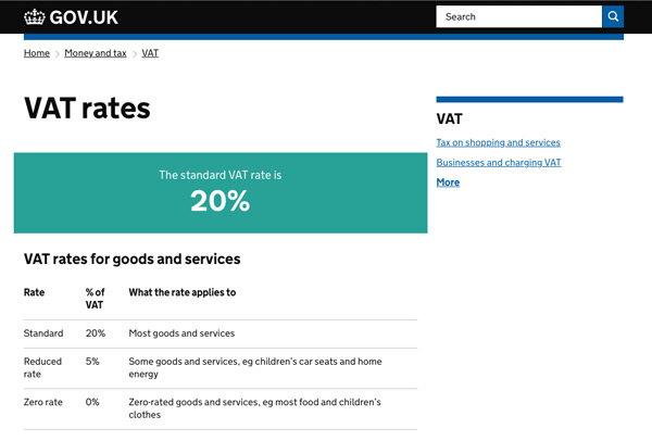 www.gov.uk/vat-rates