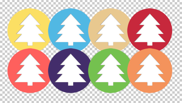 free-christmas-tree-flat-icons