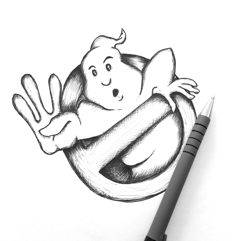 ghostbuster logo sketch