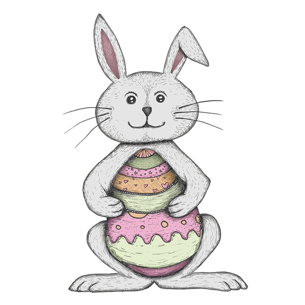 Easter Bunny Drawing Printable