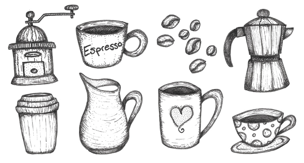 FREE hand drawn coffee illustrations