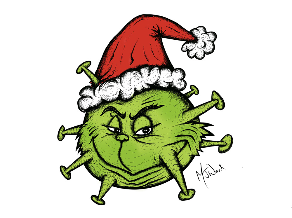 COVID-Grinch drawing