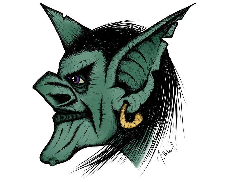 Goblin Drawing, Fantasy Art