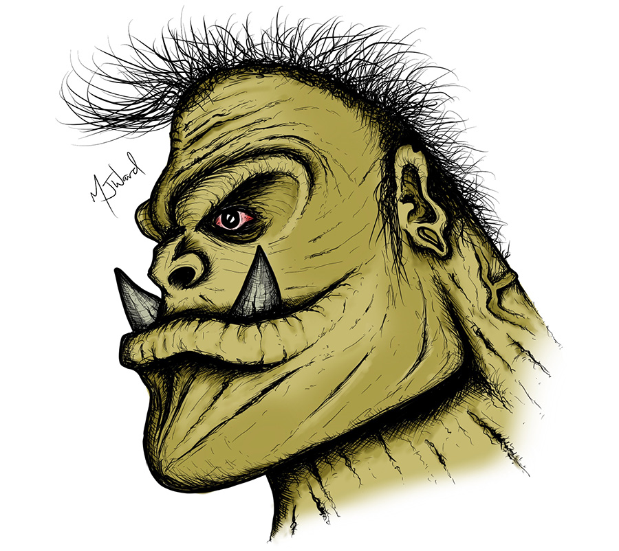 Troll Drawing, Fantasy Art