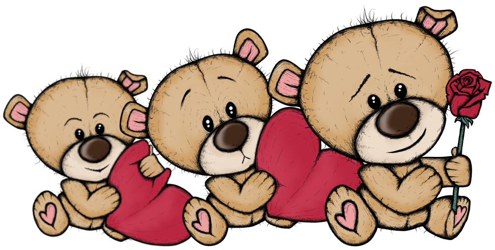 FREE Valentines Teddy Bear Drawing